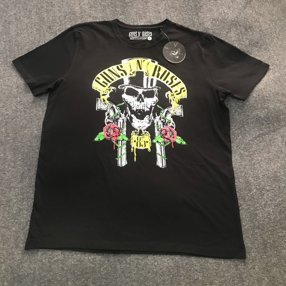 Mens Guns & Roses T shirt/ Black - Size Large